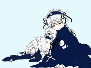 Rating: Safe Score: 0 Tags: 1girl auto_tagged dress flower frilled_sleeves frills hairband image long_sleeves looking_at_viewer red_eyes ribbon rose silver_hair simple_background smile solo suigintou wide_sleeves wings User: admin