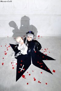 Rating: Safe Score: 0 Tags: 1girl black_dress dress flower petals solo suigintou weapon white_hair User: admin