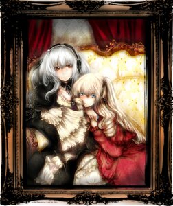 Rating: Safe Score: 0 Tags: 2girls blonde_hair blue_eyes bonnet commentary_request curtains dress flower frills hairband highres image long_hair long_sleeves looking_at_viewer multiple_girls pair red_dress red_eyes ribbon rose rozen_maiden shinku silver_hair sitting suigintou twintails white_hair yuki_hikari User: admin