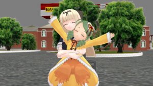 Rating: Safe Score: 0 Tags: 2girls blonde_hair building closed_eyes dress green_hair hair_ornament hair_ribbon hug hug_from_behind image kanaria long_sleeves multiple_girls outdoors outstretched_arms ribbon shrine smile solo tree User: admin