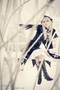 Rating: Safe Score: 0 Tags: 1girl black_footwear blonde_hair boots dress feathers full_body hairband long_hair solo standing suigintou User: admin