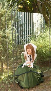 Rating: Safe Score: 0 Tags: 1girl brown_hair closed_eyes dress flower green_dress hood long_hair long_sleeves sitting solo suiseiseki sunlight User: admin