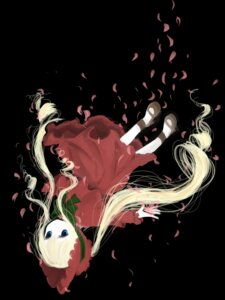 Rating: Safe Score: 0 Tags: 1girl black_background blonde_hair blue_eyes bonnet bow capelet cherry_blossoms dress flower full_body image long_hair long_sleeves looking_at_viewer petals red_dress rose rose_petals shinku shoes sitting solo twintails very_long_hair User: admin