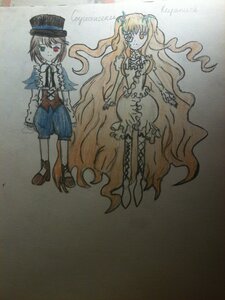 Rating: Safe Score: 0 Tags: 2girls boots bow brown_hair dress frills hat heterochromia image kirakishou long_hair multiple_girls pair personification red_eyes short_hair souseiseki top_hat traditional_media very_long_hair watercolor_(medium) yellow_eyes User: admin