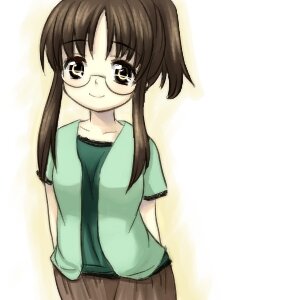 Rating: Safe Score: 0 Tags: 1girl arms_behind_back brown_eyes brown_hair brown_skirt collarbone glasses green_shirt human image kusabue_mitsu looking_at_viewer pleated_skirt shirt short_sleeves sidelocks simple_background skirt smile solo User: admin