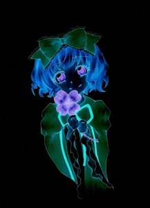 Rating: Safe Score: 0 Tags: 1girl black_background blue_eyes blue_hair bow cirno flower hair_bow hinaichigo image short_hair solo wings User: admin