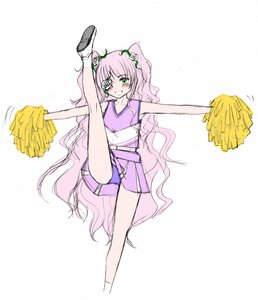 Rating: Safe Score: 0 Tags: 1girl bike_shorts blush cheerleader green_eyes hair_ornament image kirakishou long_hair navel pink_hair shorts solo standing very_long_hair User: admin