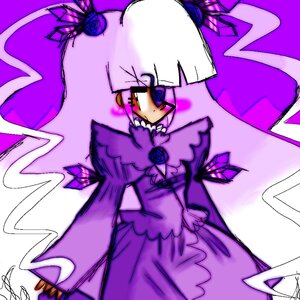 Rating: Safe Score: 0 Tags: 1girl barasuishou blue_eyes cure_moonlight dress flower frills hair_ornament image long_hair purple_background purple_dress purple_flower purple_rose purple_theme rose solo User: admin