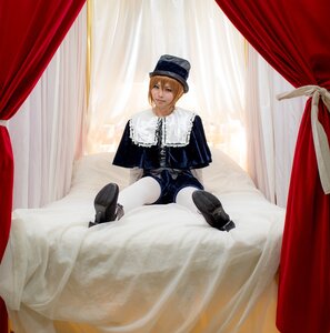 Rating: Safe Score: 0 Tags: 1girl bed blonde_hair canopy_bed curtain_grab curtains hat lips realistic shoes short_hair shorts sitting solo souseiseki window User: admin