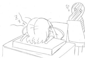 Rating: Safe Score: 0 Tags: 1girl ahoge barasuishou box cardboard_box greyscale image long_hair lying monochrome solo sparkle striped User: admin