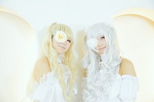 Rating: Safe Score: 0 Tags: 2girls bangs bare_shoulders blonde_hair blunt_bangs dress eyepatch kirakishou lips long_hair multiple_girls siblings sisters solo twins User: admin