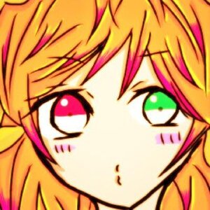Rating: Safe Score: 0 Tags: 1girl blonde_hair close-up face green_eyes image orange_hair pink_hair simple_background solo suiseiseki white_background User: admin