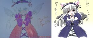 Rating: Safe Score: 0 Tags: 1girl animal_ears blush cat_ears dress hairband image long_hair long_sleeves looking_at_viewer open_mouth silver_hair simple_background smile solo suigintou wings User: admin