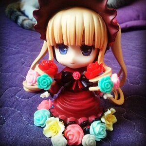 Rating: Safe Score: 0 Tags: 1girl blonde_hair blue_eyes blue_flower blue_rose blunt_bangs bonnet bow candy doll dress flower food lollipop long_hair pink_flower pink_rose red_dress red_flower red_rose rose shinku solo swirl_lollipop twintails yellow_rose User: admin