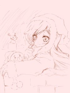 Rating: Safe Score: 0 Tags: 1girl blush hat image long_hair looking_at_viewer monochrome smile solo suiseiseki User: admin