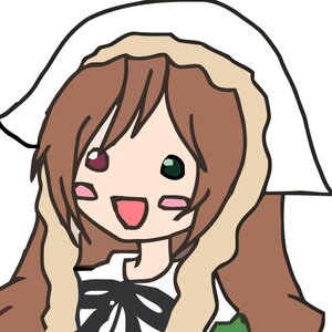 Rating: Safe Score: 0 Tags: 1girl :d bangs blush_stickers brown_hair dress eyebrows_visible_through_hair image long_hair long_sleeves open_mouth ribbon simple_background smile solo striped suiseiseki white_background User: admin