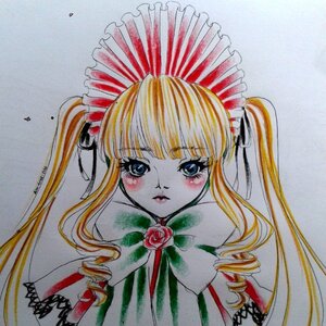 Rating: Safe Score: 0 Tags: 1990s_(style) 1girl bangs blonde_hair blue_eyes blush bonnet colored_pencil_(medium) drill_hair eyelashes flower image long_hair marker_(medium) millipen_(medium) mixed_media pastel_(medium) photo red_flower red_rose rose shikishi shinku simple_background solo striped traditional_media twin_drills twintails upper_body watercolor_(medium) User: admin