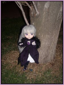 Rating: Safe Score: 0 Tags: 1girl animal_ears bunny_ears doll dress flower grass purple_eyes purple_flower rose solo standing suigintou User: admin