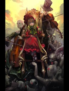 Rating: Safe Score: 0 Tags: 1girl auto_tagged blonde_hair blue_eyes bonnet bow chair commentary_request cup doll dress drill_hair flower formal hat highres image instrument kzcjimmy letterboxed long_hair mary_janes multiple_girls pantyhose photoshop_(medium) pillarboxed puppet_strings rose rozen_maiden saucer shinku shoes signature solo suit teacup top_hat twintails very_long_hair violin white_legwear User: admin