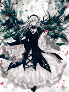 Rating: Safe Score: 0 Tags: 1girl auto_tagged bad_id bad_pixiv_id bangs black_dress closed_mouth dress flower gothic_lolita hairband highres image lolita_fashion long_hair long_sleeves lying minase_(mmakina) on_back petals red_eyes rose rose_petals rozen_maiden serious silver_hair solo suigintou very_long_hair wide_sleeves wings User: admin
