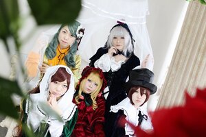Rating: Safe Score: 0 Tags: 5girls 6+girls 91076 blonde_hair blue_eyes blurry brown_hair dress drill_hair flower hat long_hair multiple_cosplay multiple_girls photo realistic shinku silver_hair suigintou suiseiseki tagme User: admin