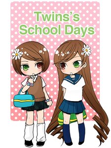 Rating: Safe Score: 0 Tags: 2girls brown_hair drill_hair flower green_eyes hair_flower hair_ornament halftone halftone_background heterochromia image long_hair multiple_girls pair polka_dot polka_dot_background polka_dot_legwear red_eyes school_uniform serafuku short_hair siblings sisters skirt souseiseki suiseiseki twin_drills User: admin