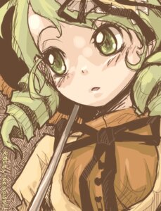 Rating: Safe Score: 0 Tags: 1girl face green_eyes green_hair image kanaria looking_at_viewer parted_lips simple_background solo User: admin