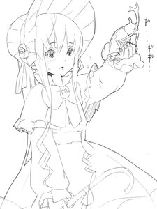 Rating: Safe Score: 0 Tags: 1girl beetle blush bug dress fakepucco greyscale image long_hair long_sleeves monochrome rozen_maiden shinku sketch solo striped sweat vertical-striped_dress vertical_stripes User: admin