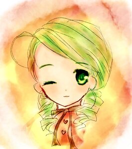 Rating: Safe Score: 0 Tags: 1girl blonde_hair blush closed_mouth drill_hair green_eyes heart image kanaria looking_at_viewer portrait smile solo sunset tomoe_mami twin_drills upper_body User: admin