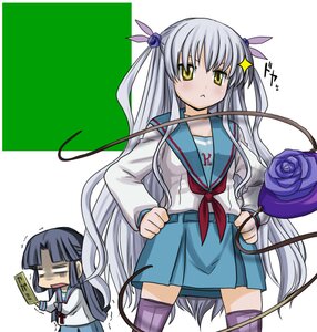 Rating: Safe Score: 0 Tags: 2girls asakura_ryouko barasuishou blue_hair flower image kita_high_school_uniform long_hair multiple_girls ribbon rose school_uniform serafuku skirt solo tenshi_(angel_beats!) thighhighs trembling yellow_eyes User: admin