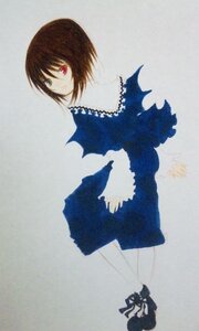 Rating: Safe Score: 0 Tags: 1girl auto_tagged brown_hair dress frills full_body heterochromia image long_sleeves looking_at_viewer looking_back red_eyes short_hair solo souseiseki User: admin