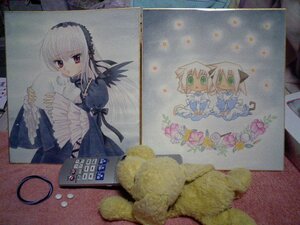 Rating: Safe Score: 0 Tags: 1girl blonde_hair dress flower frills green_eyes hairband image long_sleeves looking_at_viewer photo red_eyes rose solo suigintou traditional_media wings User: admin