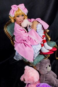 Rating: Safe Score: 0 Tags: 1girl animal blonde_hair bow frills hinaichigo holding_animal japanese_clothes kimono looking_at_viewer pink_bow pink_dress sash sheep solo stuffed_animal wide_sleeves User: admin