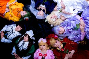 Rating: Safe Score: 0 Tags: 6+girls 91076 blonde_hair bow choker closed_eyes dress flower frills green_hair hair_ornament hat long_hair long_sleeves multiple_cosplay multiple_girls pink_bow realistic ribbon short_hair tagme User: admin