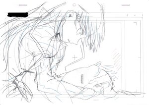 Rating: Safe Score: 0 Tags: 1girl barasuishou image long_hair monochrome sketch solo User: admin