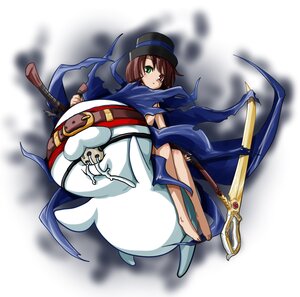 Rating: Questionable Score: 0 Tags: 1girl barefoot belt brown_hair green_eyes hat heterochromia image red_eyes shadow short_hair solo souseiseki sword torn_clothes weapon User: admin