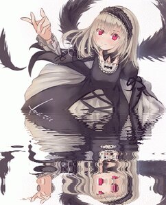 Rating: Safe Score: 0 Tags: 2girls bangs black_dress black_wings blush dress feathers frills hairband image lolita_hairband long_hair long_sleeves looking_at_viewer multiple_girls red_eyes silver_hair smile solo suigintou wings User: admin