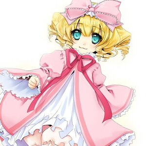 Rating: Safe Score: 0 Tags: 1girl aqua_eyes blonde_hair bloomers blue_eyes blush bow dress drill_hair frills hair_bow hina_ichigo hinaichigo image long_sleeves looking_at_viewer pink_bow pink_dress ribbon short_hair smile solo standing striped underwear User: admin