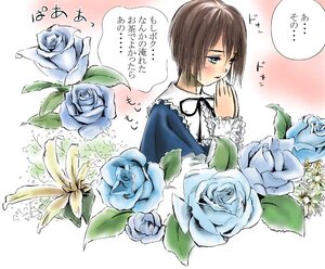 Rating: Safe Score: 0 Tags: 1boy 1girl auto_tagged blue_flower blue_rose blush bouquet brown_hair finger_to_mouth flower frilled_shirt_collar frills green_hair image long_sleeves looking_afar own_hands_together pink_background pink_rose plant purple_rose red_eyes red_rose rose rozen_maiden simple_background solo souseiseki thorns toshi_hiroshi translation_request upper_body white_flower white_rose yellow_flower yellow_rose User: admin