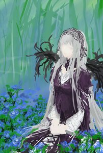 Rating: Safe Score: 0 Tags: 1girl black_dress dress flower hairband image lolita_hairband long_hair long_sleeves nature plant ribbon solo standing suigintou very_long_hair white_hair User: admin