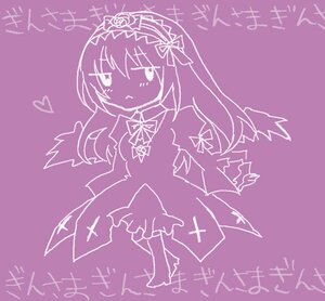 Rating: Safe Score: 0 Tags: 1girl akemi_homura akuma_homura argyle_legwear bow dress gloves heart image long_hair magical_girl monochrome purple_background purple_theme simple_background solo suigintou User: admin