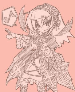 Rating: Safe Score: 0 Tags: 1girl auto_tagged beamed_eighth_notes dress eighth_note frills image long_sleeves looking_at_viewer monochrome music musical_note simple_background smile solo spoken_musical_note standing suigintou wings User: admin
