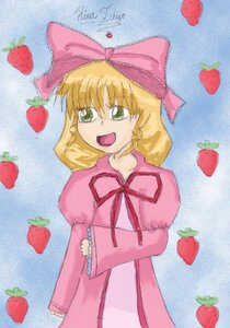 Rating: Safe Score: 0 Tags: 1girl apple blonde_hair bow cherry dress food food_print fruit grapes green_eyes hina_ichigo hinaichigo holding_fruit image long_sleeves melon object_namesake open_mouth orange pink_bow ribbon smile solo strawberry strawberry_hair_ornament strawberry_print tomato watermelon User: admin