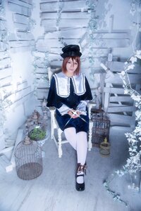 Rating: Safe Score: 0 Tags: 1girl blue_eyes brown_hair hat long_sleeves looking_at_viewer outdoors shoes short_hair sitting snow solo souseiseki User: admin