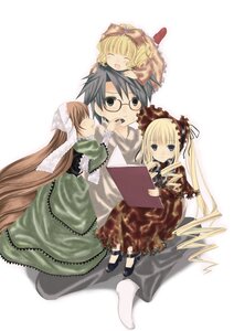 Rating: Safe Score: 0 Tags: 1boy blonde_hair blush bonnet book brown_hair closed_eyes dress drill_hair glasses image long_hair long_sleeves multiple multiple_girls shinku siblings sisters suiseiseki tagme very_long_hair User: admin