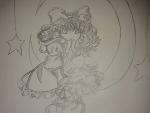 Rating: Safe Score: 0 Tags: 1girl bow closed_eyes detached_sleeves frills greyscale hair_bow hair_tubes hakurei_reimu hinaichigo image lineart long_hair monochrome photo solo star_(symbol) traditional_media wide_sleeves User: admin