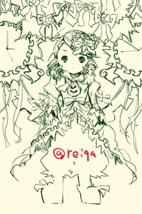 Rating: Safe Score: 0 Tags: 1girl dress flower frills image kanaria long_sleeves monochrome rose solo User: admin