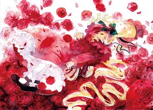Rating: Safe Score: 0 Tags: 1girl blonde_hair bonnet closed_eyes dress drill_hair flower image long_hair lying pantyhose petals red_flower red_rose rose shinku shoes sleeping solo twintails very_long_hair User: admin