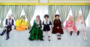 Rating: Safe Score: 0 Tags: blonde_hair boots bow brown_hair dress formal frills glasses gloves green_dress hair_ornament hat high_heels instrument long_hair long_sleeves looking_at_viewer mary_janes multiple_boys multiple_cosplay multiple_girls necktie pants pantyhose pink_dress ribbon shirt shoes short_hair sitting skirt smile standing strapless strapless_dress suit sword tagme very_long_hair vest weapon white_hair white_legwear white_shirt User: admin
