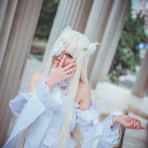 Rating: Safe Score: 0 Tags: 1girl bangs bare_shoulders blurry blurry_background blurry_foreground curtains depth_of_field detached_sleeves dress kirakishou long_hair long_sleeves photo rain solo veil white_dress white_hair window User: admin